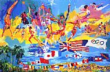 Leroy Neiman Canvas Paintings - American Gold